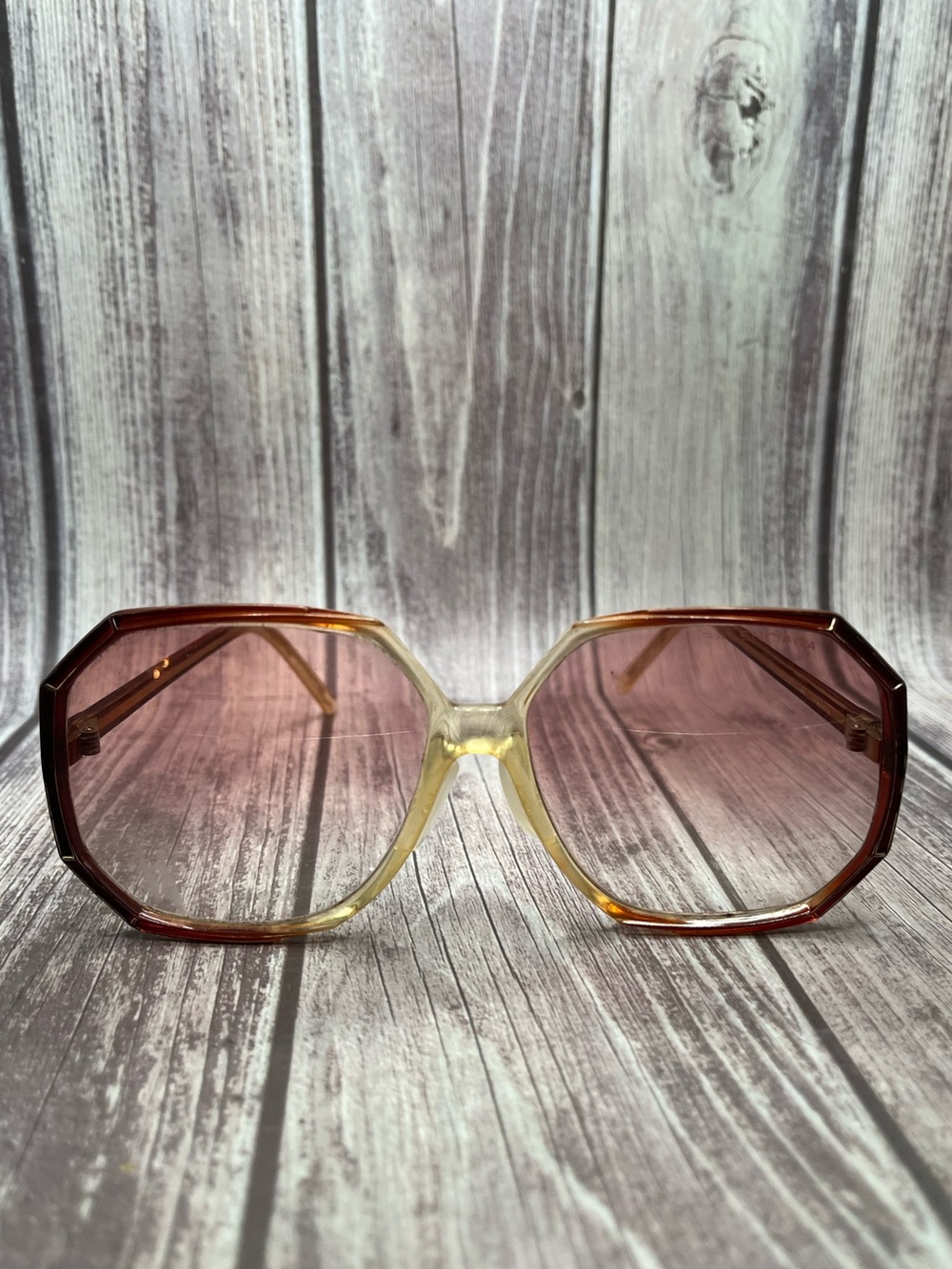 BALENCIAGA VTG 1970s/1980s Oversized Sunglasses - Gradient Frames - Vintage